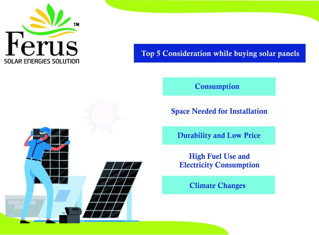 Top 5 Consideration while buying solar panels
